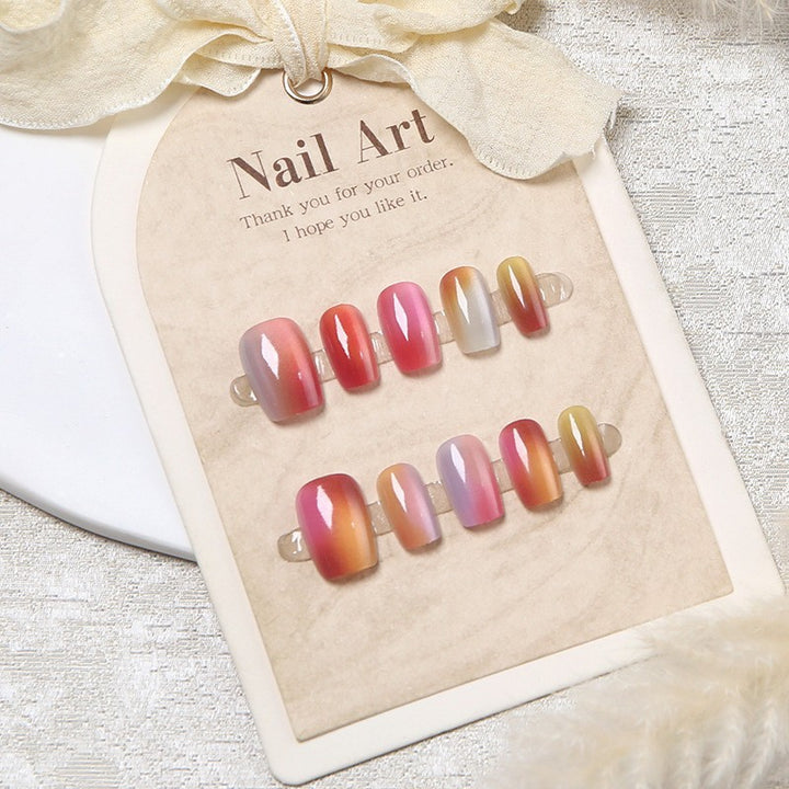 Ombre Gradient Press-On Nail Art Set Karnz