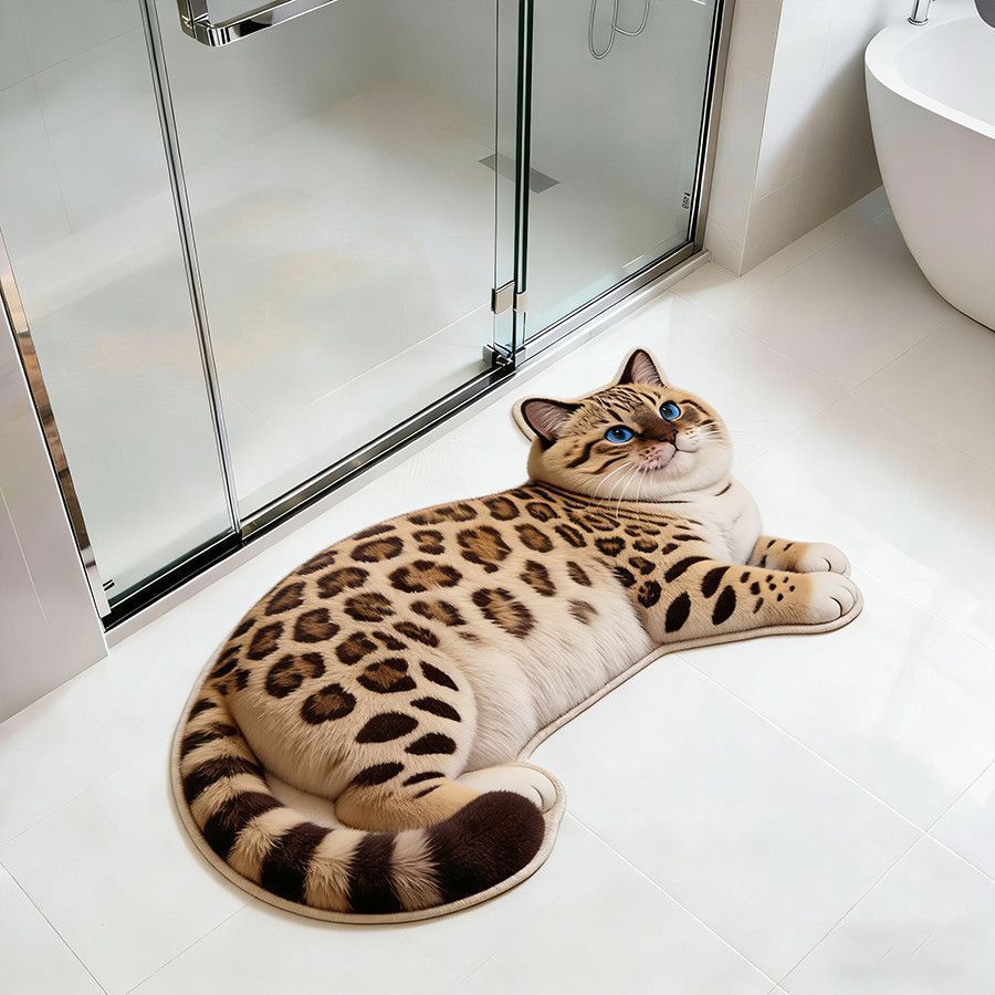 Katzenförmige Badmatte Karnz