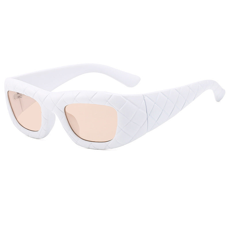 Damen extravagante Sonnenbrille mit strukturiertem Rahmen Karnz