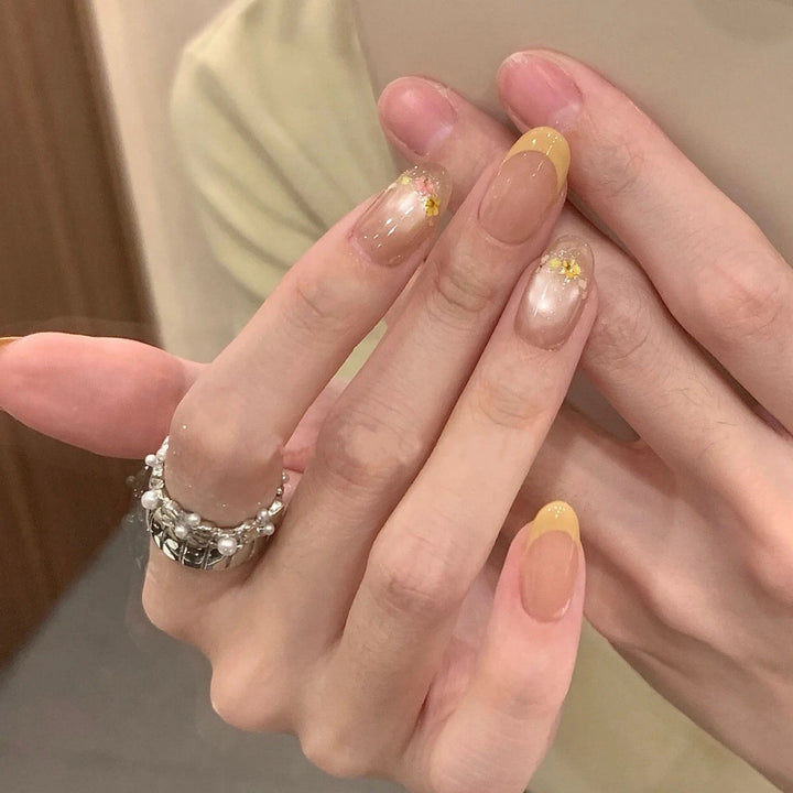 Floral Acryl Press-On Nagelset
