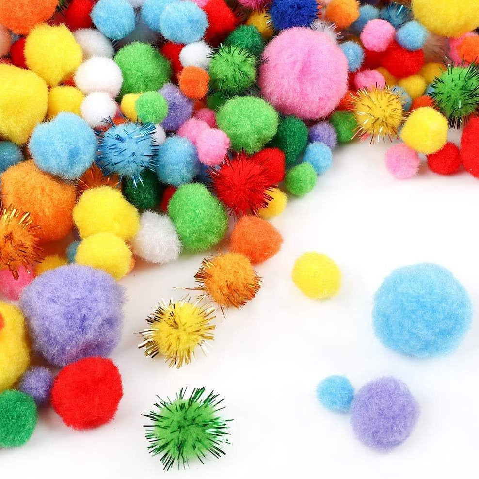 Unisex farbenfrohe Bastelpompons Karnz
