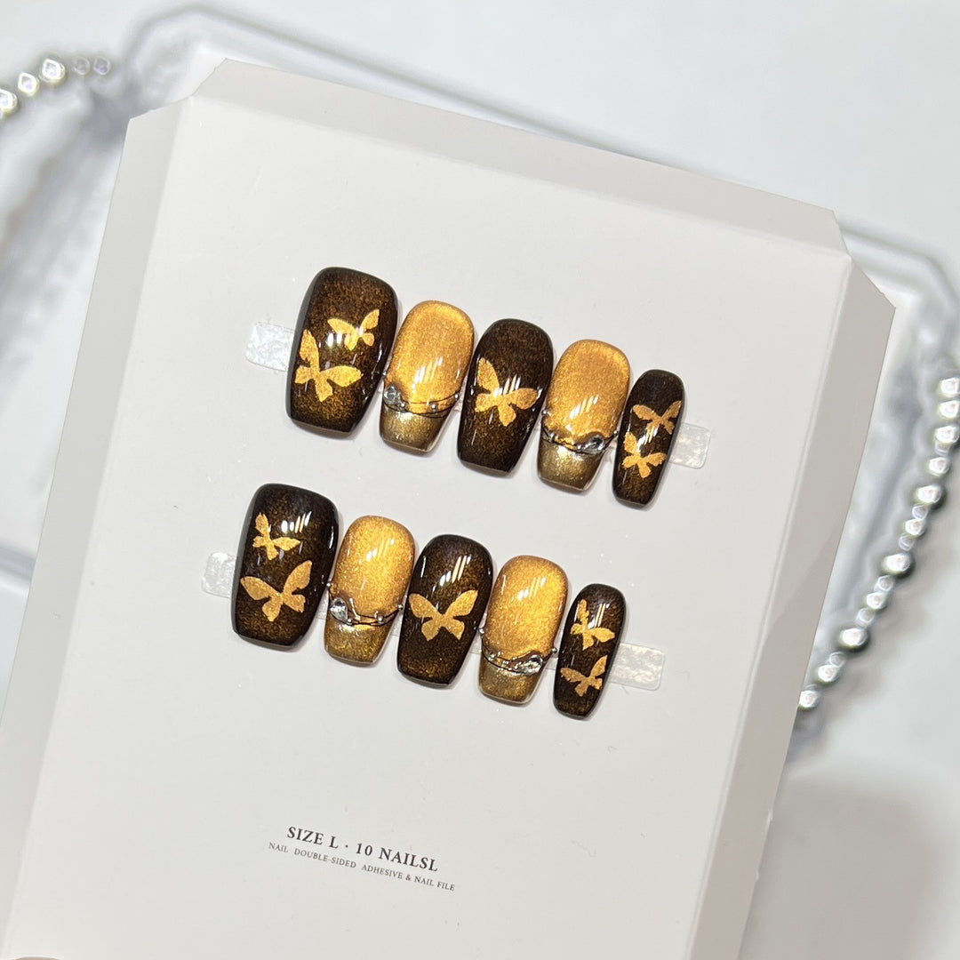 Schmetterlings-inspiriertes Nagelkunst-Set