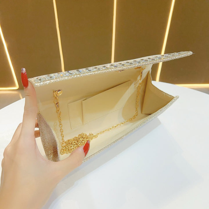 Glitzernde Strass Abend-Clutch