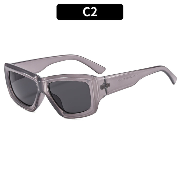 Retro-inspirierte dicke Rahmen-Sonnenbrille