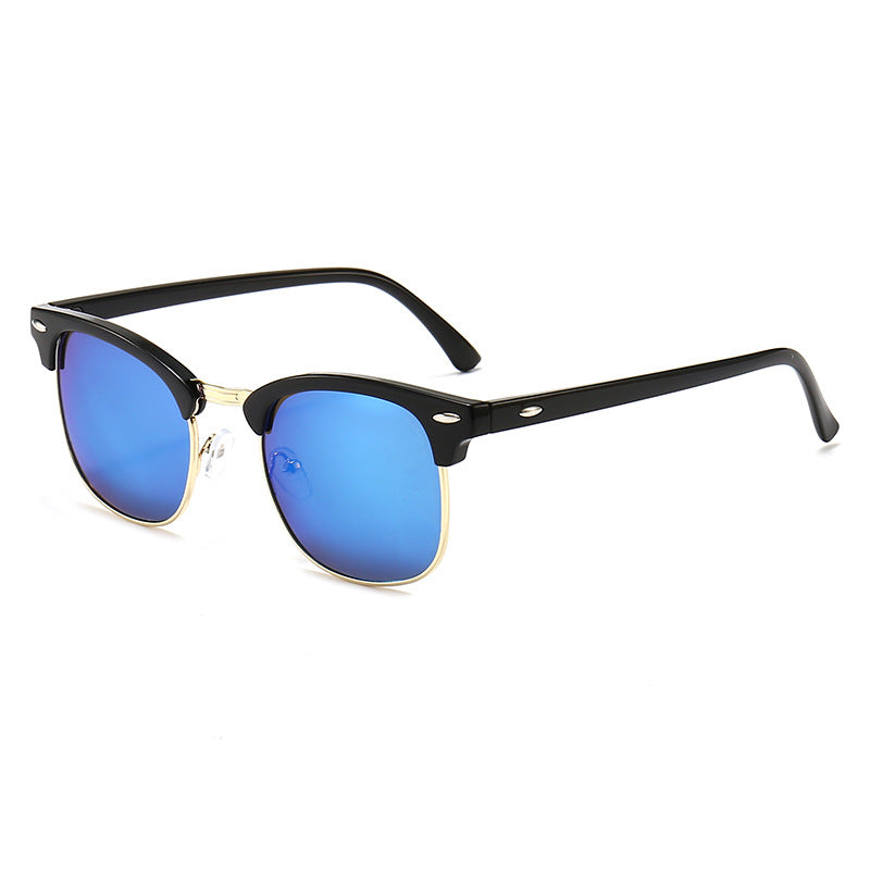 Damen modische Retro-Sonnenbrille mit metallischem Rahmen Karnz