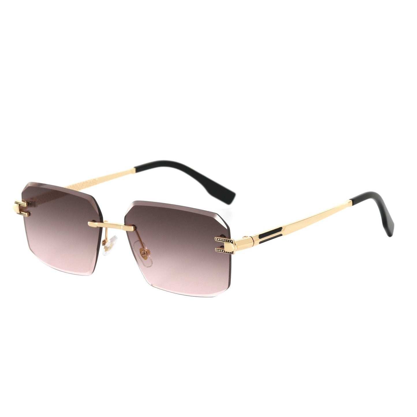 Damen Geometrische Designer-Sonnenbrille mit luxuriösem Metallrahmen und hochwertigen UV-Schutzgläsern Karnz