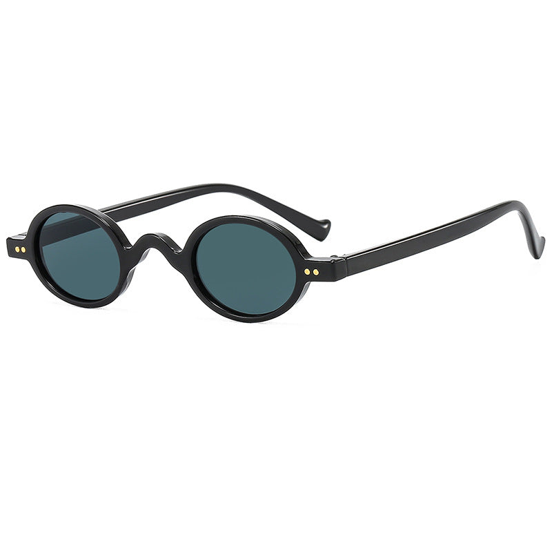Damen runde Sonnenbrille mit markantem Design und hochwertigem Kunststoffrahmen Karnz