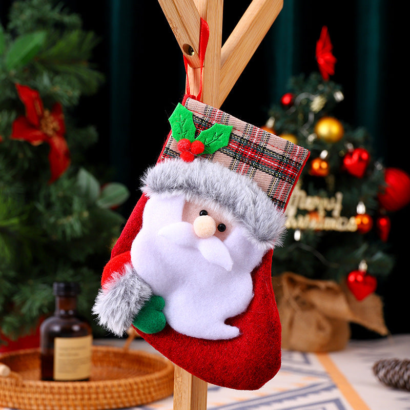 Weihnachtlicher Stoffsocken Karnz