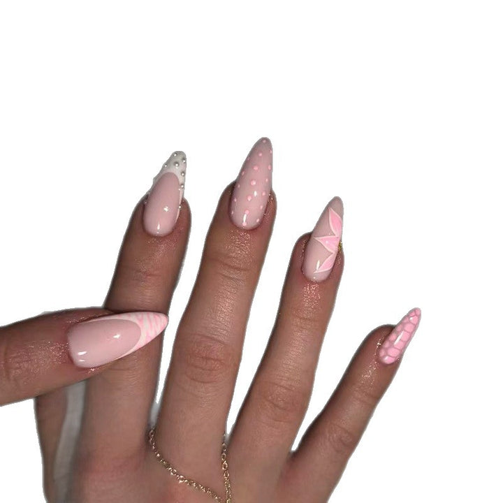Kreatives abstraktes Press-On-Nagel-Set Karnz