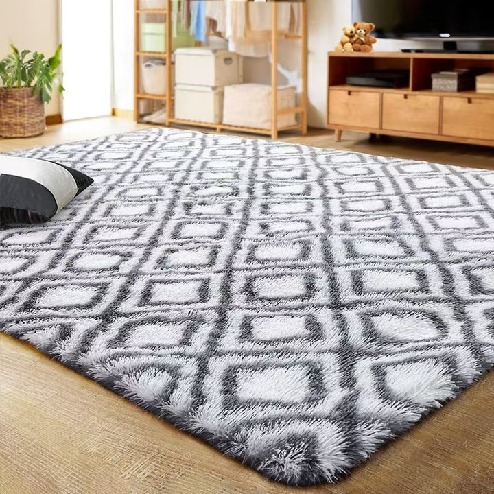 Geometrischer Plüsch-Teppich
