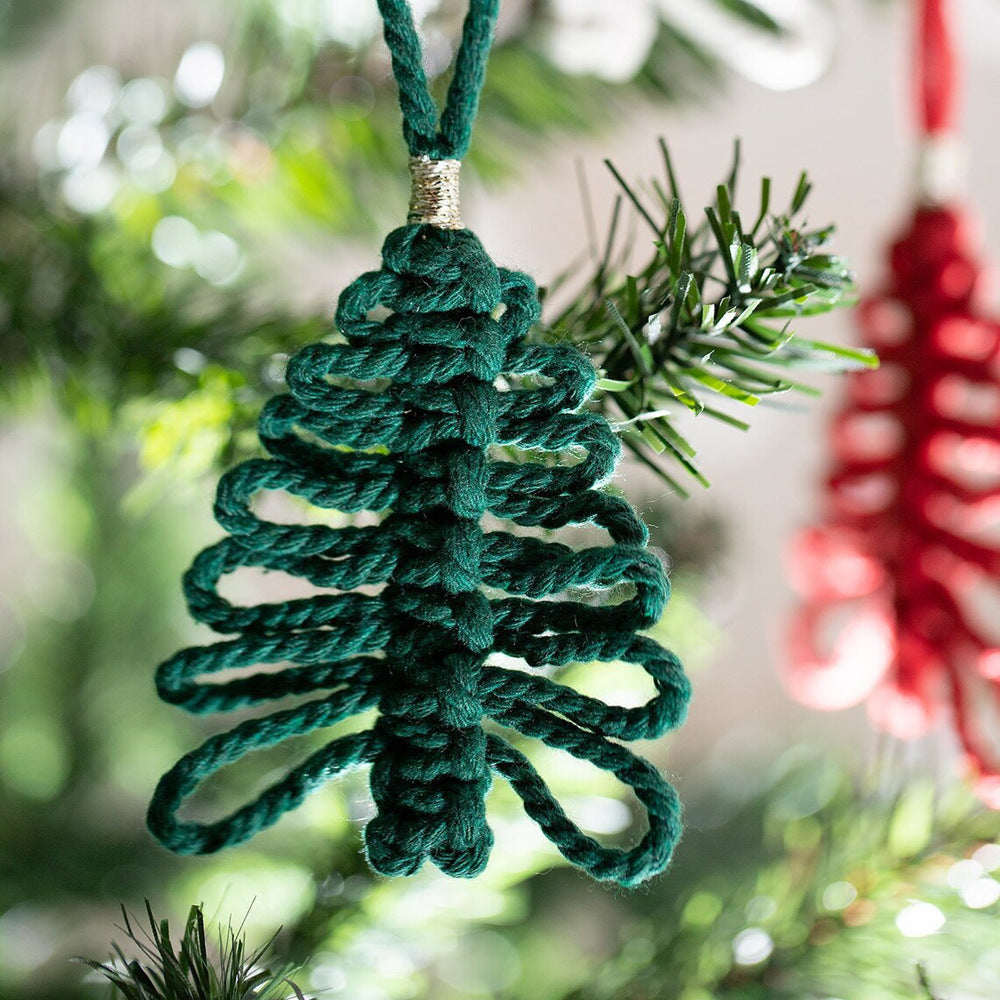 Macrame Weihnachtsbaum Ornament Karnz