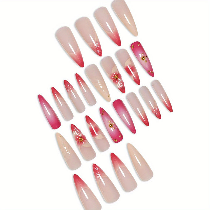Dekorativer Press-On Nagelset Karnz