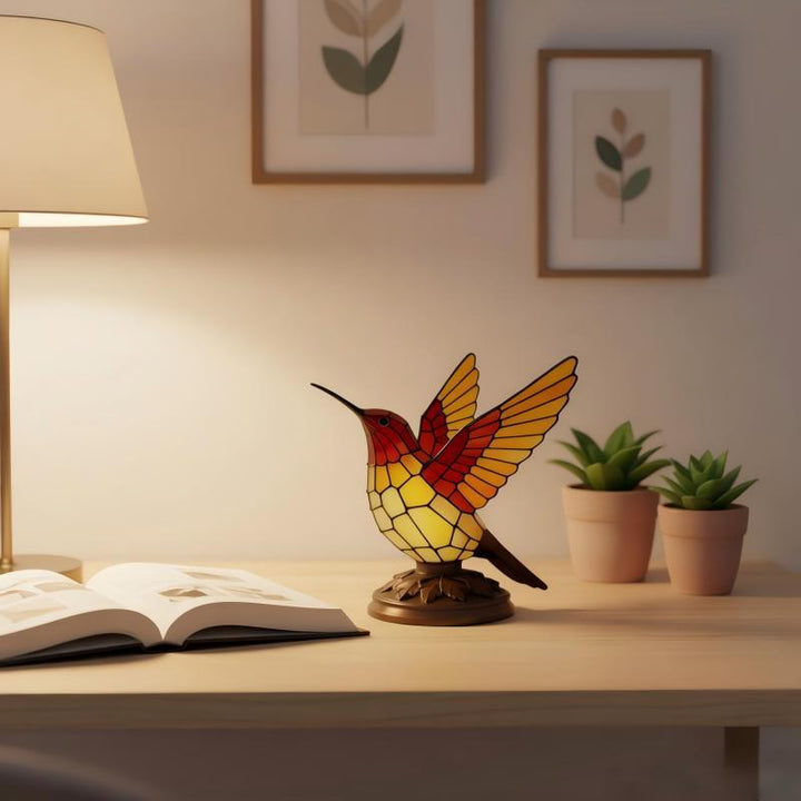Dekorative Tischleuchte in Form eines Kolibris Karnz