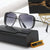 Damen Designer-Sonnenbrille mit stilvollem eckigem Rahmen und UV-Schutz Karnz