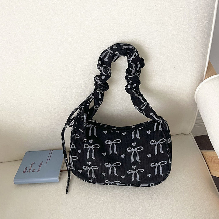 Verspielte Schleifen-Print Schultertasche