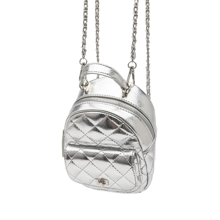 Gestepptes Metallic Mini-Rucksack Karnz