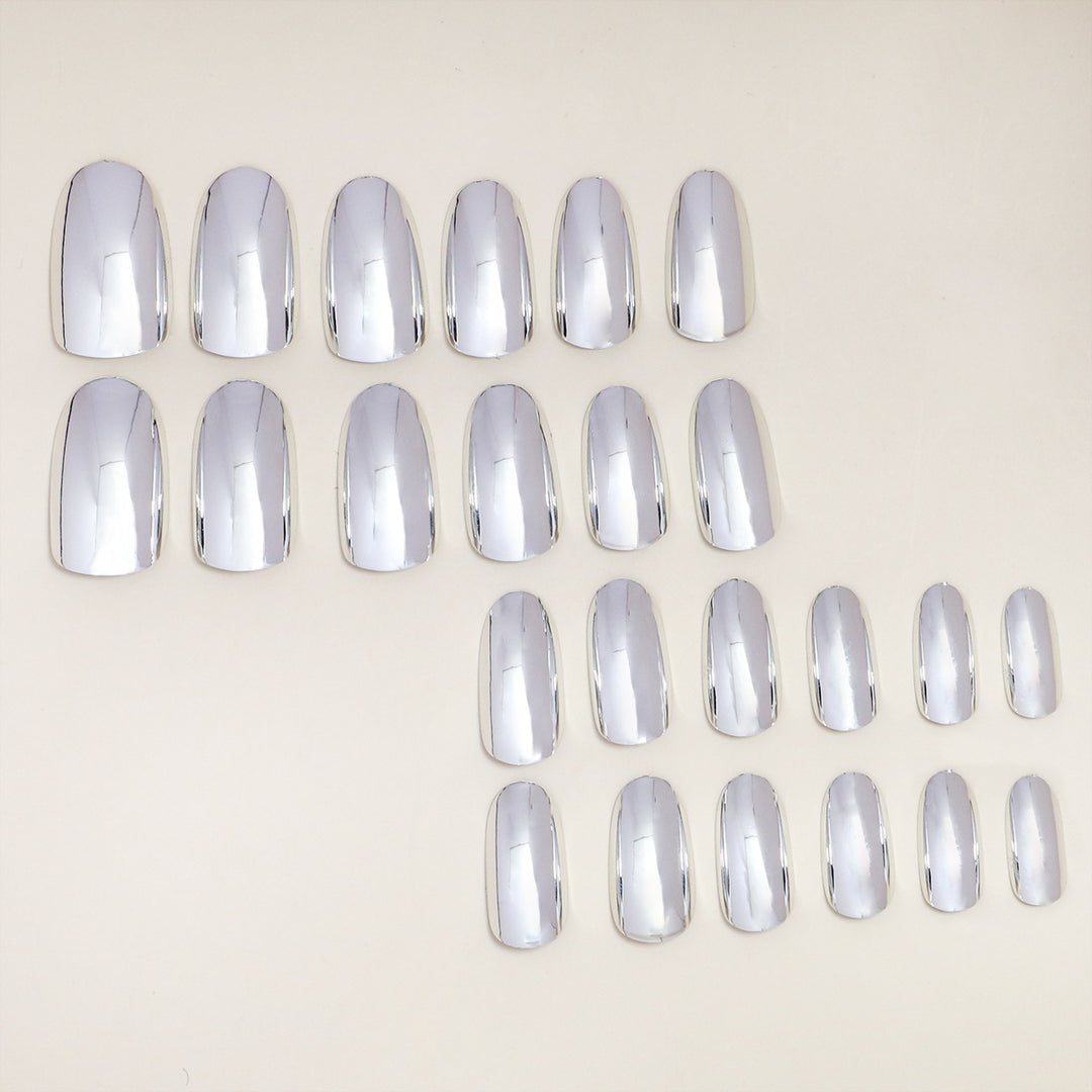 Metallic Glänzendes Press-On Nagelset Karnz