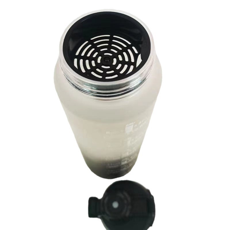 Damen Motivierende Trinkflasche mit einzigartiger Zeitmarkierung und sicherem Verschluss Karnz
