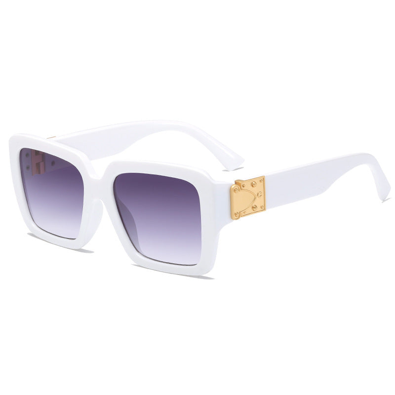 Damen oversized modische Sonnenbrille mit luxuriösen Metallakzenten Karnz