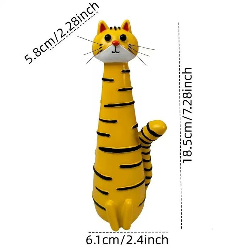 Dekorative Katzenfigur im eleganten Stil Karnz