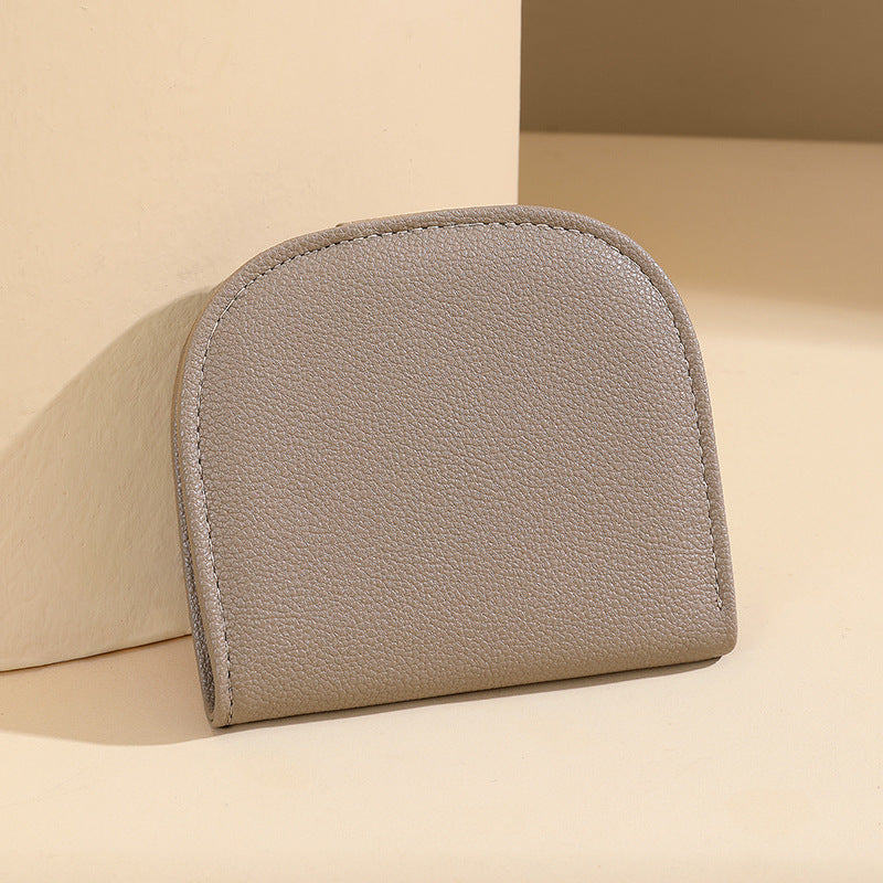 Texturiertes Leder-Zip-Portemonnaie