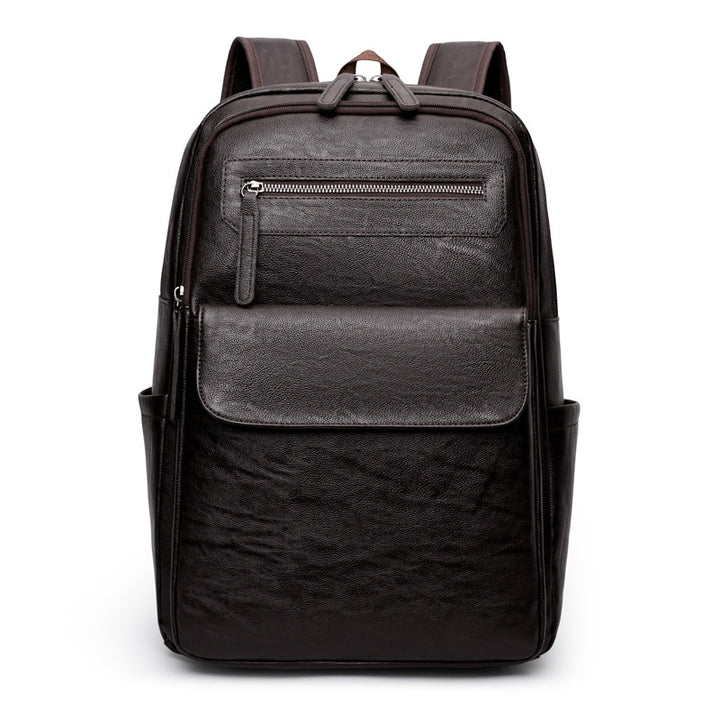 Ergonomischer Leder Laptop Rucksack