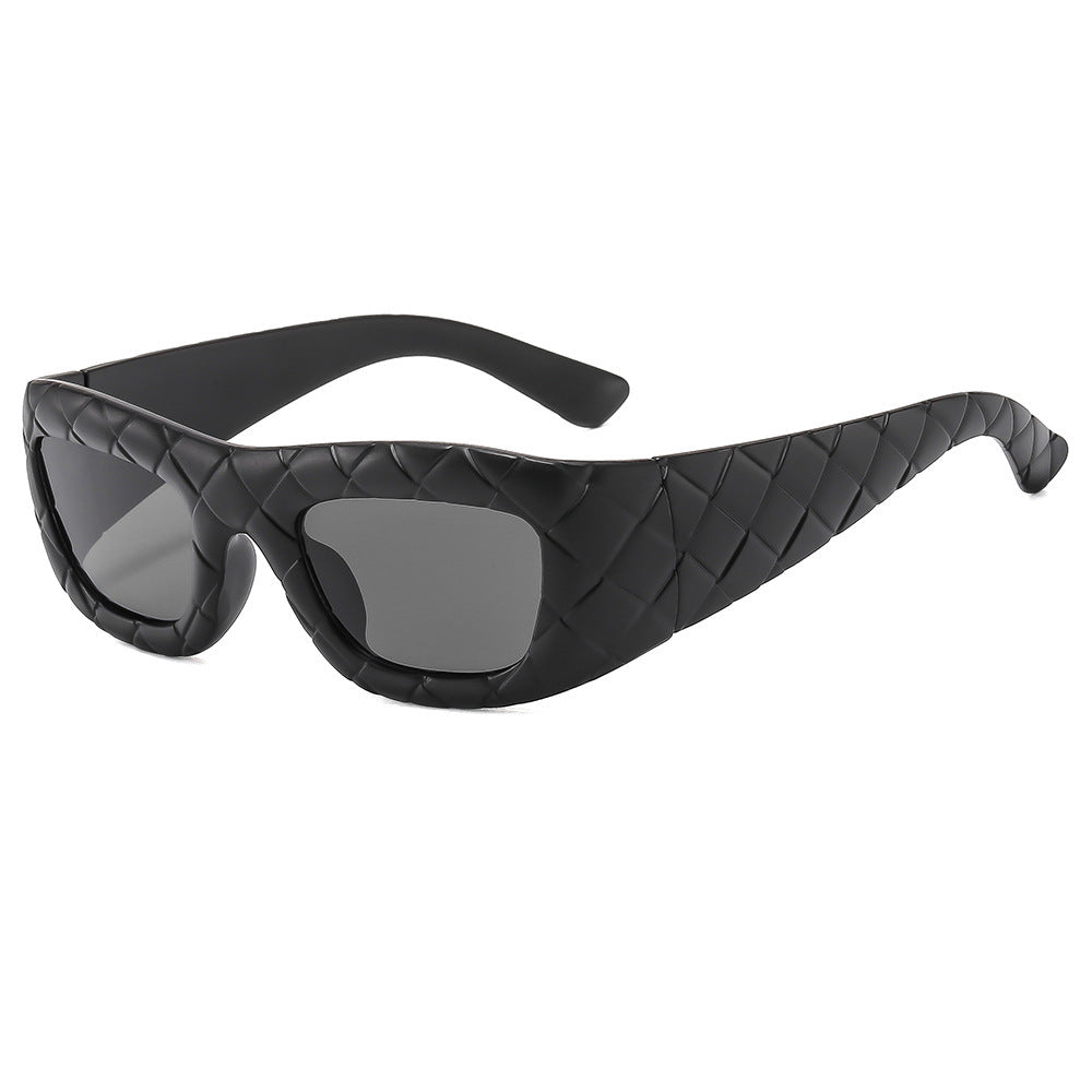 Damen extravagante Sonnenbrille mit strukturiertem Rahmen Karnz