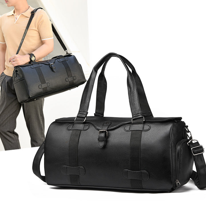 Premium Leder Wochenendreise-Duffel Tasche Karnz