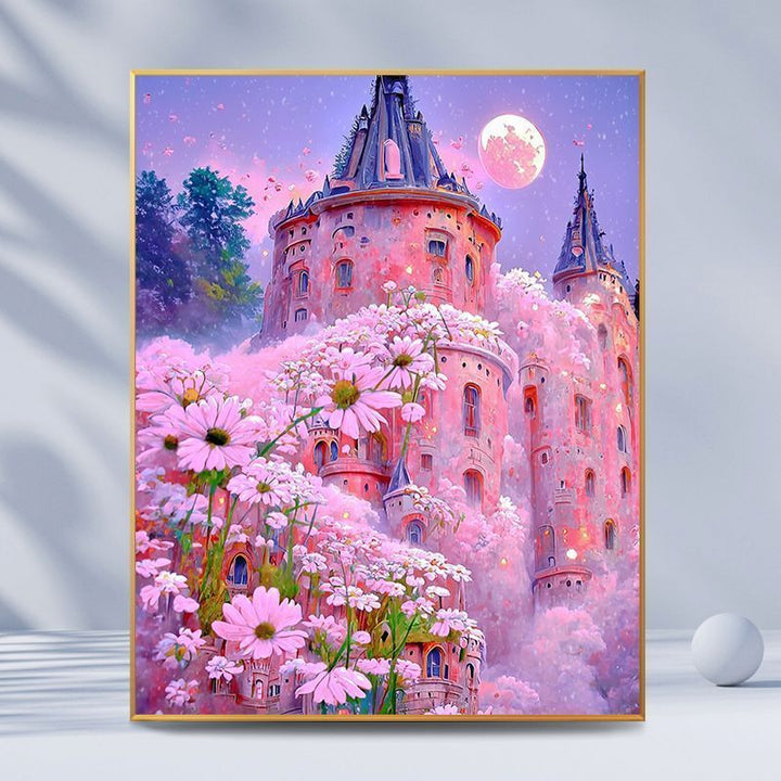 Fantasy Castle Landschaft Leinwand Kunst Karnz