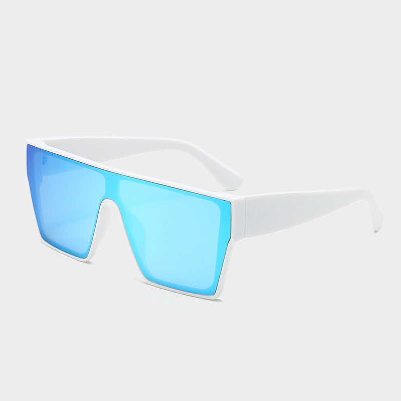 Damen modische Sonnenbrille mit angularen Gläsern Karnz