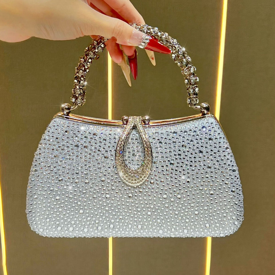 Glitzerstein-verzierte Clutch für den Abend