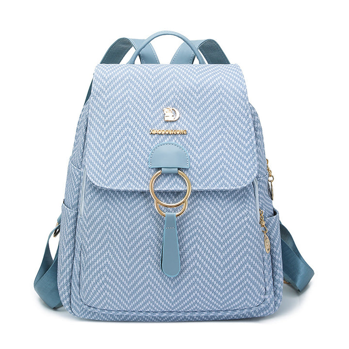 Multi-Kompartiment Fischgrät Fashion Rucksack Karnz