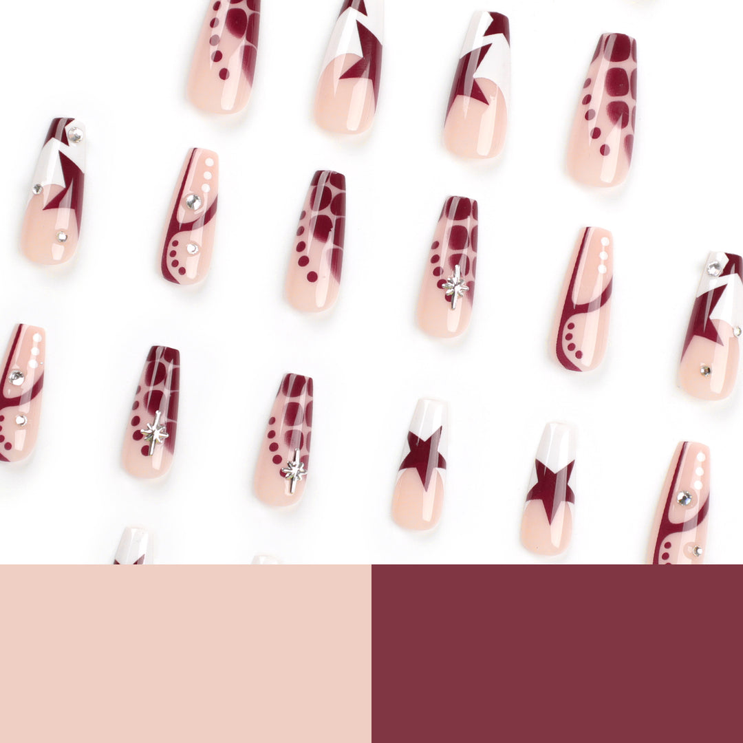 Dekoratives Press-On Nagelset Karnz