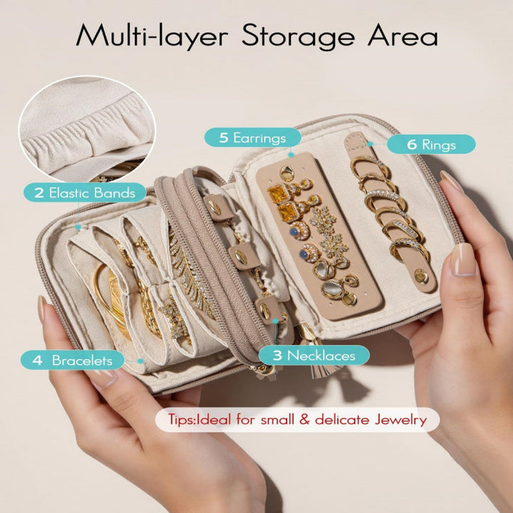 Eleganter Schmuck-Organizer mit Mehrfachen Fächern Karnz