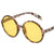 Damen runde Sonnenbrille im trendigen Leopardenmuster mit UV-Schutz Karnz