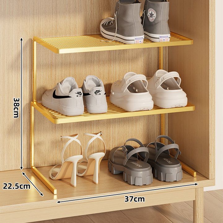 Kompakte Doppel-Schicht Verstellbare Schuhregal Erhöher für Schrank und Kleiderschrank