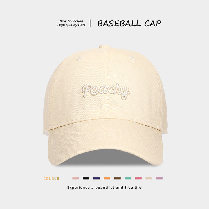 Stylische Pfirsich bestickte Baseballmütze