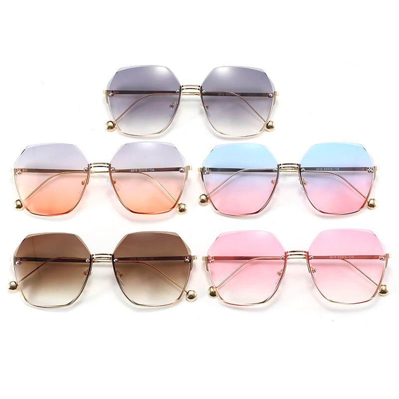 Damen oversized Sonnenbrille im modernen Hexagon-Stil Karnz