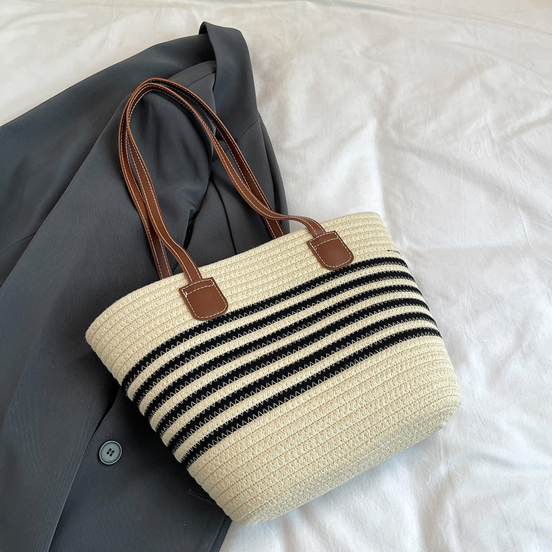 Gestreifter Gewebter Strandtasche Karnz