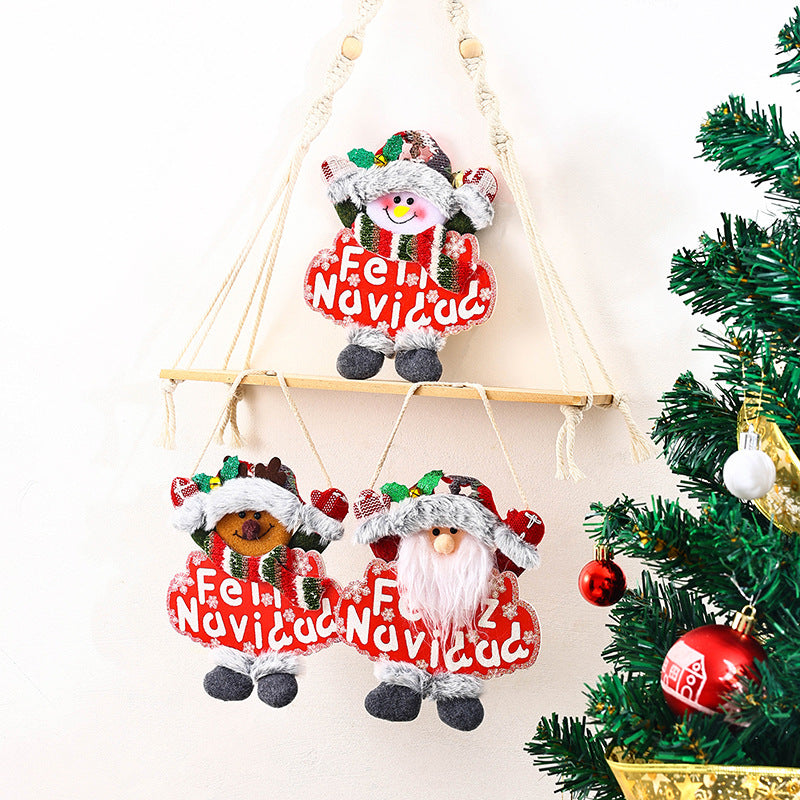 Festliche Weihnachtsbaumdekoration mit Schneemann-Motiv Karnz