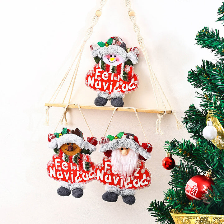 Festliche Weihnachtsbaumdekoration mit Schneemann-Motiv Karnz