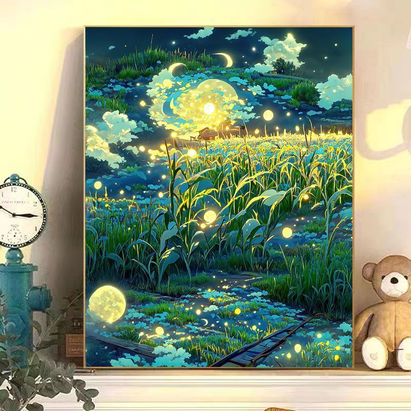 Fesselnde Mondlicht Landschaft Leinwand Kunst Karnz