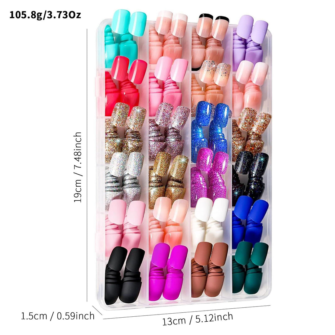 Vielseitiges Multi-Design Press-On Nagelset Karnz