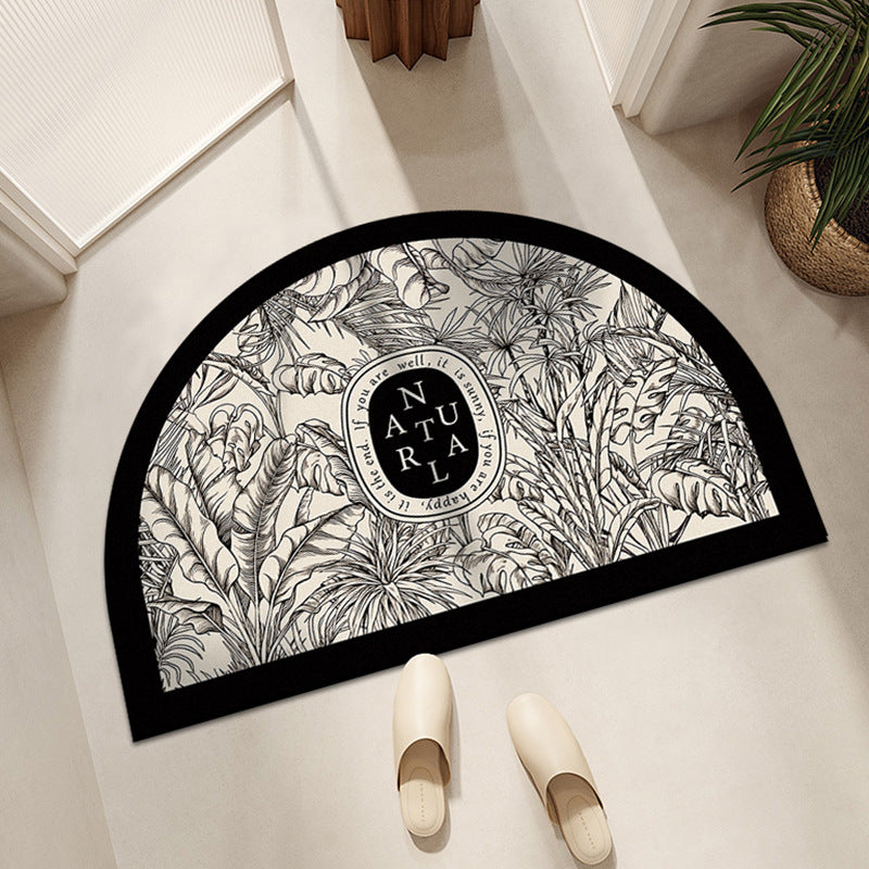 Vintage-inspirierten floral Halbmond-Badmatte