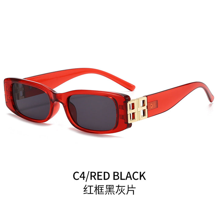 Damen Modische Sonnenbrille mit luxuriösem goldfarbenen Akzent Karnz