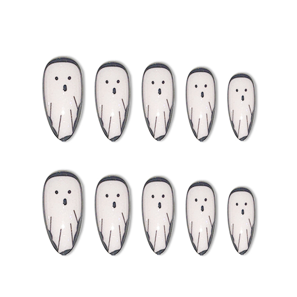 Ghost-Themen Stiletto Nagelkunst Karnz