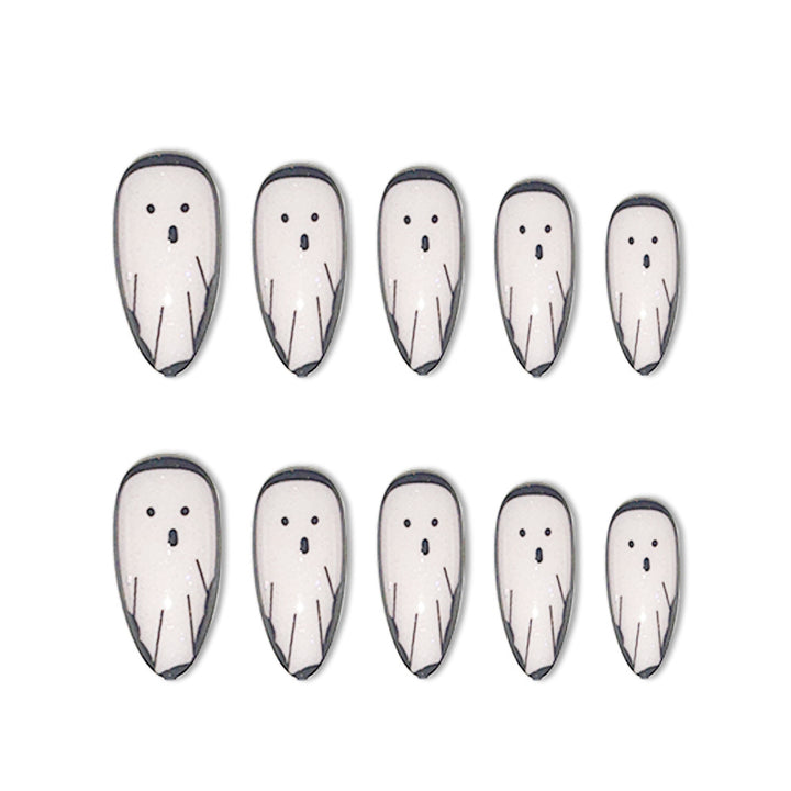 Ghost-Themen Stiletto Nagelkunst Karnz