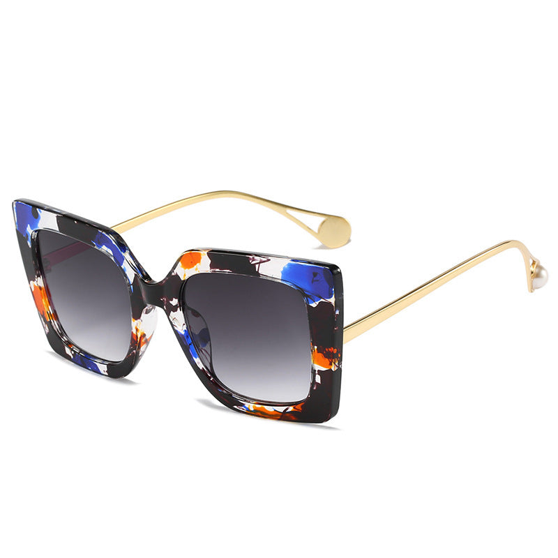 Oversized Geometrische Mode Sonnenbrille Karnz