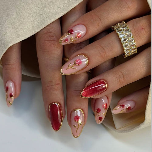Elegante florale Acryl-Nagelkunst-Verzierungen Karnz 1789915802