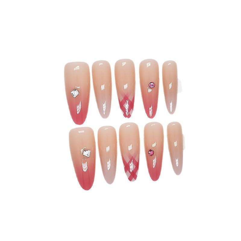 Gradient Ombre Druck-On-Nagelverlängerungen Karnz